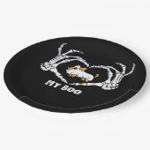 Assiettes En Carton Mon Costume Boo Chihuahua Avec Mains Coeurs Squele (Angle)