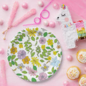 Assiettes En Carton Mon design de fleurs (Fête)