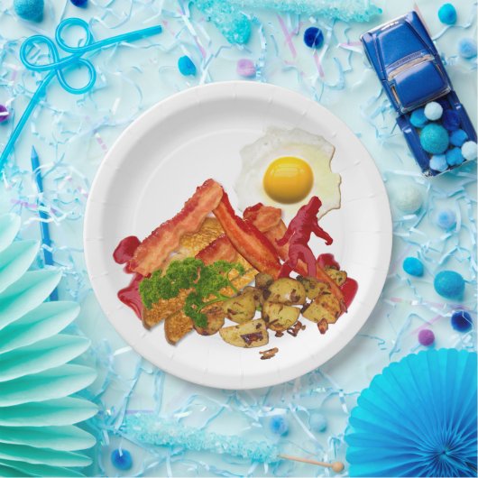 Assiettes En Carton Mon Ketchup Gone Squatchine pour Bacon (Fête)