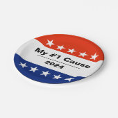 Assiettes En Carton Mon numéro d'élection 2024 (Angle)