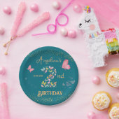 Assiettes En Carton Mon papillon a deux ans : le thème des papillons (Fête)