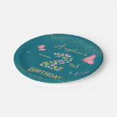 Assiettes En Carton Mon papillon a deux ans : le thème des papillons (Angle)