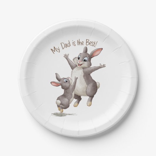 Assiettes En Carton Mon Père Est Le Meilleur (Devant)