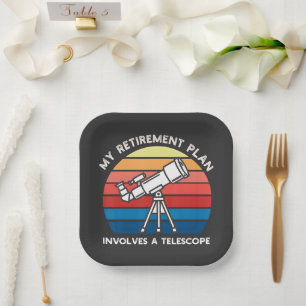Assiettes En Carton Mon plan de retraite implique un télescope