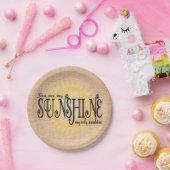 Assiettes En Carton Mon soleil sur la toile de jute (Fête)