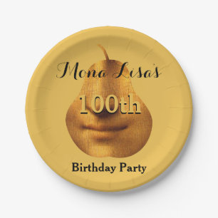 Assiettes En Carton Mona Lisa 100e Anniversaire Plaques papier de fête