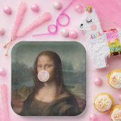 Assiettes En Carton Mona Lisa Blown Pink Buble gomme (Fête)