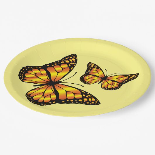 ASSIETTES EN CARTON MONARCH BUTTERFLY (Angle)