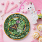 Assiettes En Carton Monarque Papillon Art Nature Fête Personnalisée (Fête)