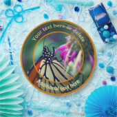 Assiettes En Carton Monarque Papillon Nature Fête Personnalisée (Fête)