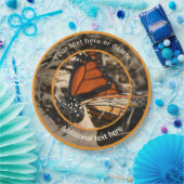 Assiettes En Carton Monarque Papillon Nature Fête Personnalisée (Fête)