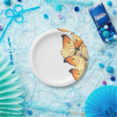 Assiettes En Carton Monarque Papillon Orange Douche nuptiale Invitatio (Fête)