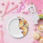 Assiettes En Carton Monarque Papillon Orange Douche nuptiale Invitatio (Fête)