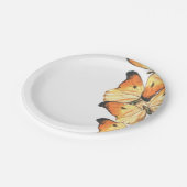 Assiettes En Carton Monarque Papillon Orange Douche nuptiale Invitatio (Angle)