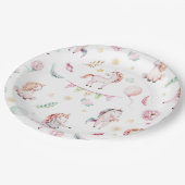 Assiettes En Carton Monde de la licorne magique (Angle)