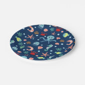 Assiettes En Carton Monde marin (Angle)