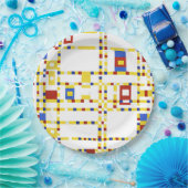 Assiettes En Carton Mondrian - Broadway Boogie Woogie (Fête)