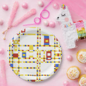 Assiettes En Carton Mondrian - Broadway Boogie Woogie (Fête)