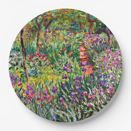 Assiettes En Carton Monet - Le jardin d'Iris à Giverny (Devant)