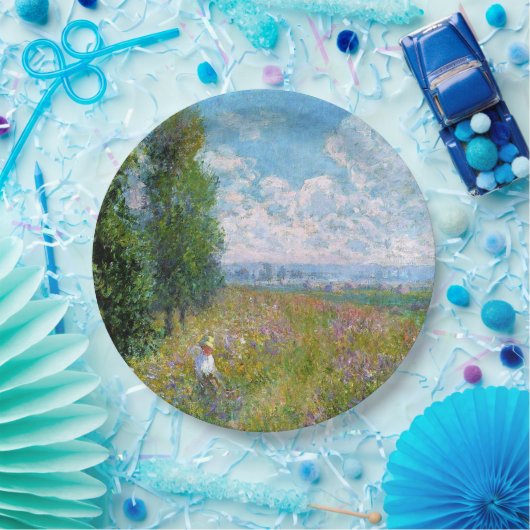 Assiettes En Carton Monet - Meadow with Poplars (Fête)