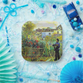Assiettes En Carton Monet Peinture dans son jardin à Argenteuil (Fête)