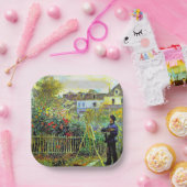 Assiettes En Carton Monet Peinture dans son jardin à Argenteuil (Fête)