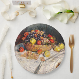 Assiettes En Carton Monet - Pommes et raisins,