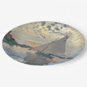 Assiettes En Carton Monet Sailboat Français Impressionnisme Art classi (Angle)