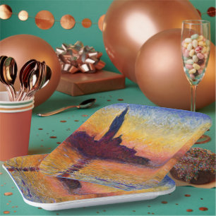 Assiettes En Carton Monet - San Giorgio Maggiore à Dusk,
