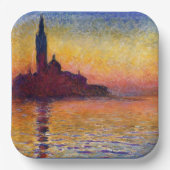 Assiettes En Carton Monet - San Giorgio Maggiore à Dusk, (Recto)