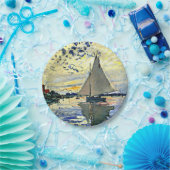 Assiettes En Carton Monet - Voilier au Petit Gennevilliers, (Fête)