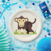 Assiettes En Carton Monkey (Fête)