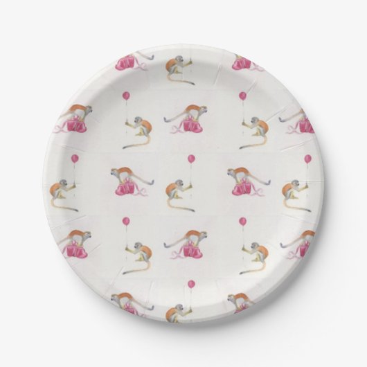 Assiettes En Carton Monkey Party Birthday Paper plates (Devant)