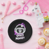 Assiettes En Carton Monkey Space (Fête)