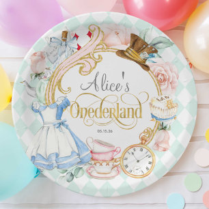 Assiettes En Carton Monnaie, Onederland, Fille 1er anniversaire tea pa