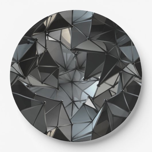 Assiettes En Carton monochrome sans fin : (Devant)