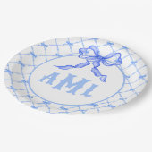 Assiettes En Carton Monogram Bamboo & Bow (Angle)