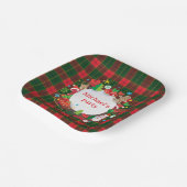 Assiettes En Carton Monogram Winter Holiday Christmas Scottish Pattern (Angulaire)