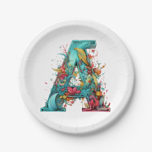 Assiettes En Carton Monogramme A Allure (Devant)