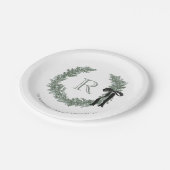 Assiettes En Carton Monogramme classique Cimier de couronne (Angle)