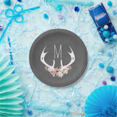 Assiettes En Carton Monogramme d'agitateurs floraux inspirés du tablea (Fête)