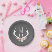 Assiettes En Carton Monogramme d'agitateurs floraux inspirés du tablea (Fête)