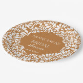 Assiettes En Carton monogramme de baby shower de mariage en terre cuit (Angle)