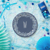 Assiettes En Carton Monogramme de décantation de la couronne d'animaux (Fête)