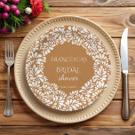 Assiettes En Carton monogramme de douche nuptiale en terre cuite de ta<br><div class="desc">Douche nuptiale en terre cuite mexicaine monogrammed customisée serviettes modèle,  brun et blanc style talavera douche napperie personnalisée,  papel picado douche napperie imprimé serviettes moutarde talavera douche nuptiale décoration table personnalisée talavera vintage table décoration</div>