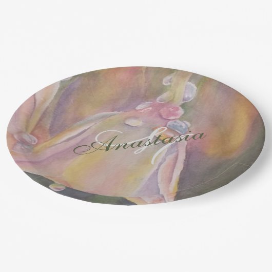 ASSIETTES EN CARTON MONOGRAMME DE FÊTE DE DOUCHE BÉBÉ REVEAL (Angle)