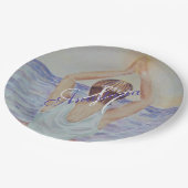 ASSIETTES EN CARTON MONOGRAMME DE FÊTE SOLACE & SÉRÉNITÉ (Angle)