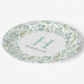 Assiettes En Carton Monogramme de la famille Spring Meadow (Angle)