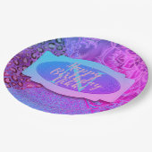 Assiettes En Carton Monogramme de lotus léopard (Angle)