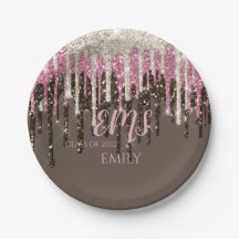 Monogramme de reflet moderne Parties scintillant d